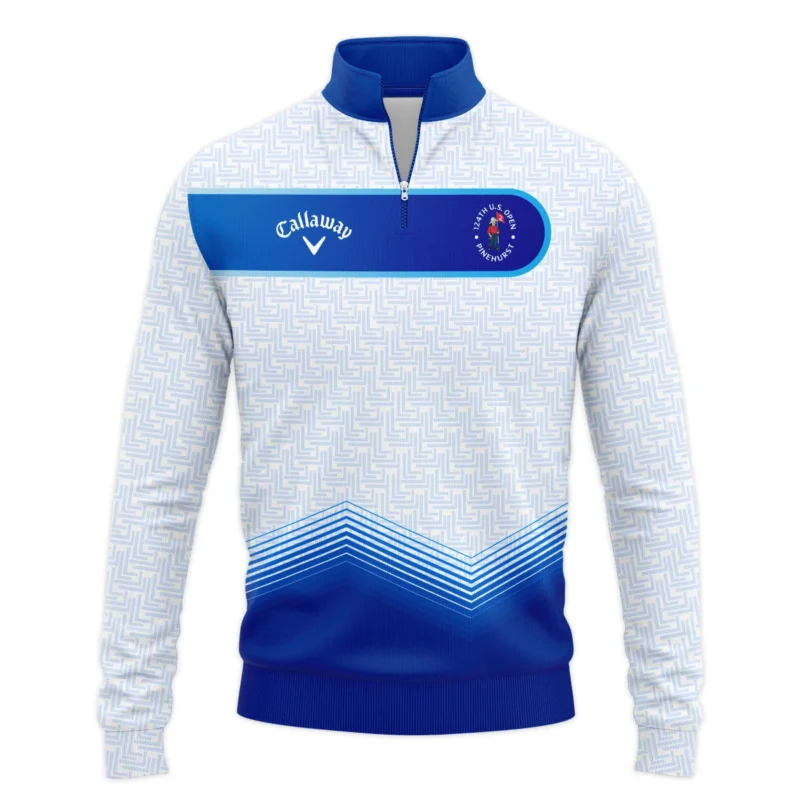 124th U.S. Open Pinehurst Blue Gradient Pattern White  Callaway Quarter-Zip Jacket Style Classic