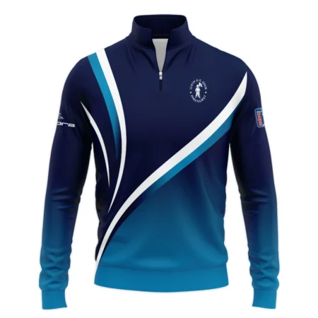 Cobra Golf 124th U.S. Open Pinehurst Dark Blue Gradient Abstract White Background  Sleeveless Jacket Style Classic
