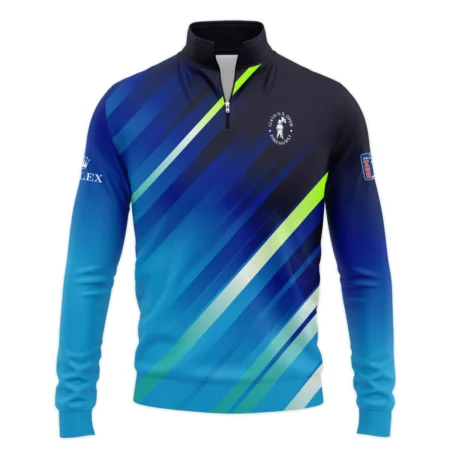 Rolex 124th U.S. Open Pinehurst Green Dark Blue Gradient Abstract Yellow Quarter-Zip Jacket Style Classic