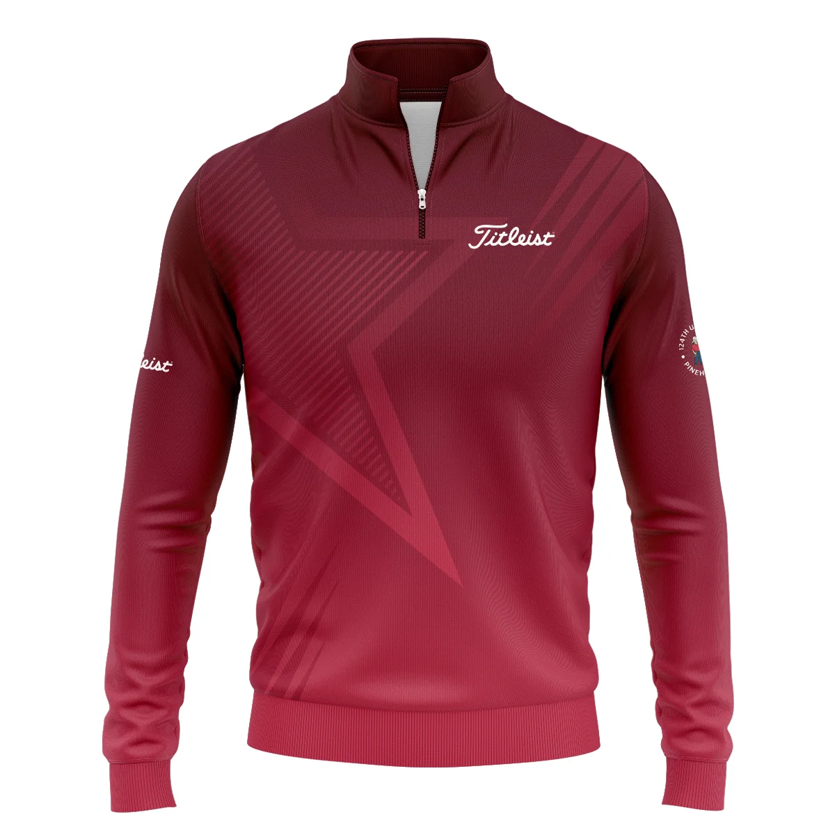 Titleist 124th U.S. Open Pinehurst Golf Sport Hoodie Shirt Star Gradient Red Straight Pattern Hoodie Shirt