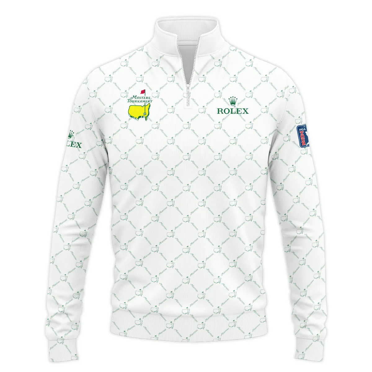 Golf Sport Pattern Color White Mix Masters Tournament Rolex Quarter-Zip Jacket Style Classic