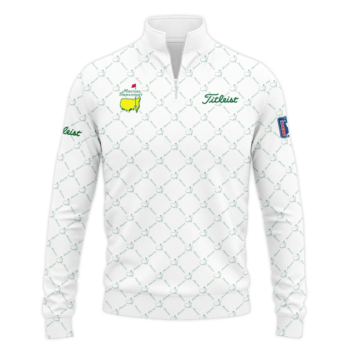 Golf Sport Pattern Color White Mix Masters Tournament Titleist Quarter-Zip Jacket Style Classic
