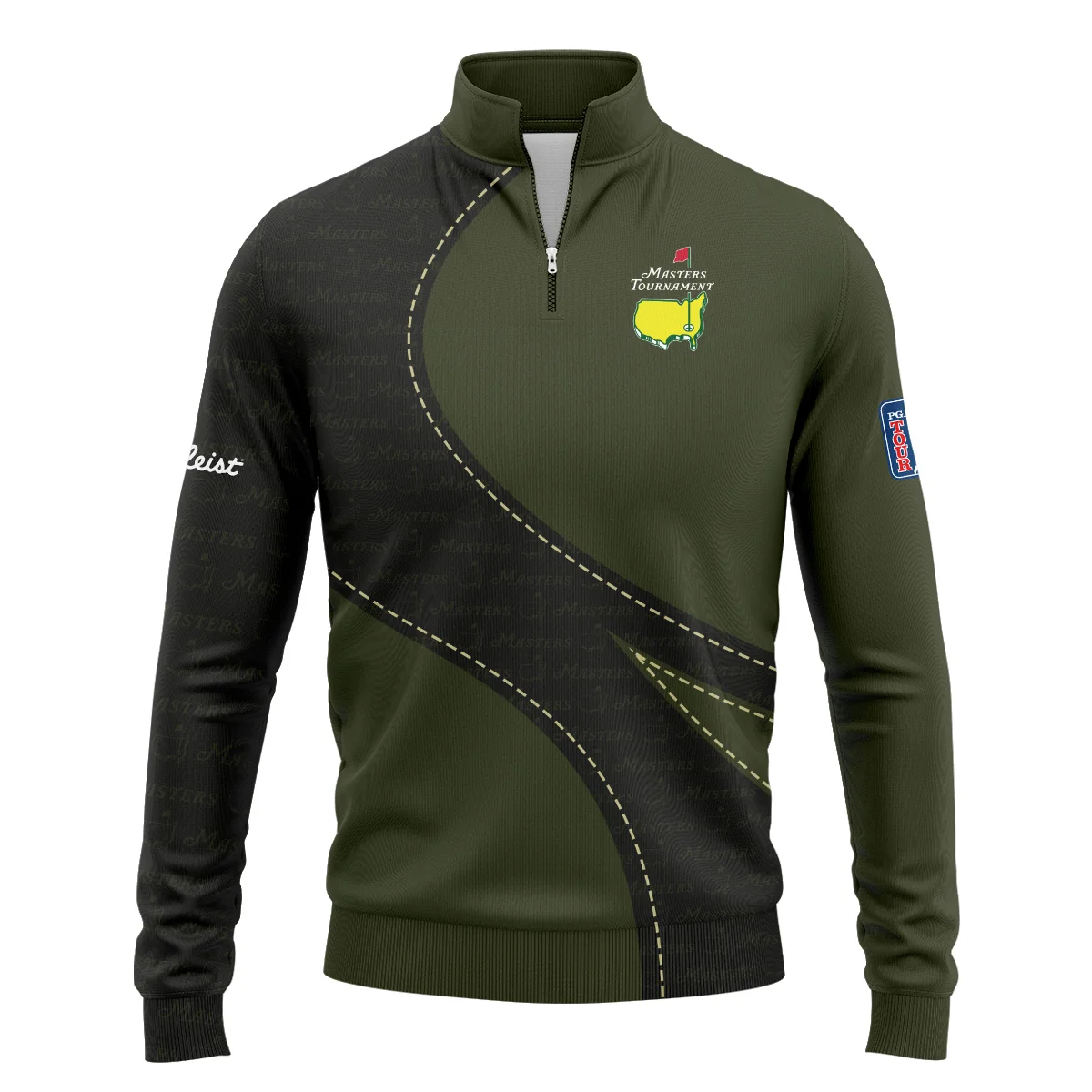 Pattern Military Green Masters Tournament Titleist Quarter-Zip Jacket Style Classic Quarter-Zip Jacket