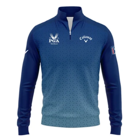 Golf Sport Pattern Blue Sport Uniform 2024 PGA Championship Valhalla Callaway Quarter-Zip Polo Shirt