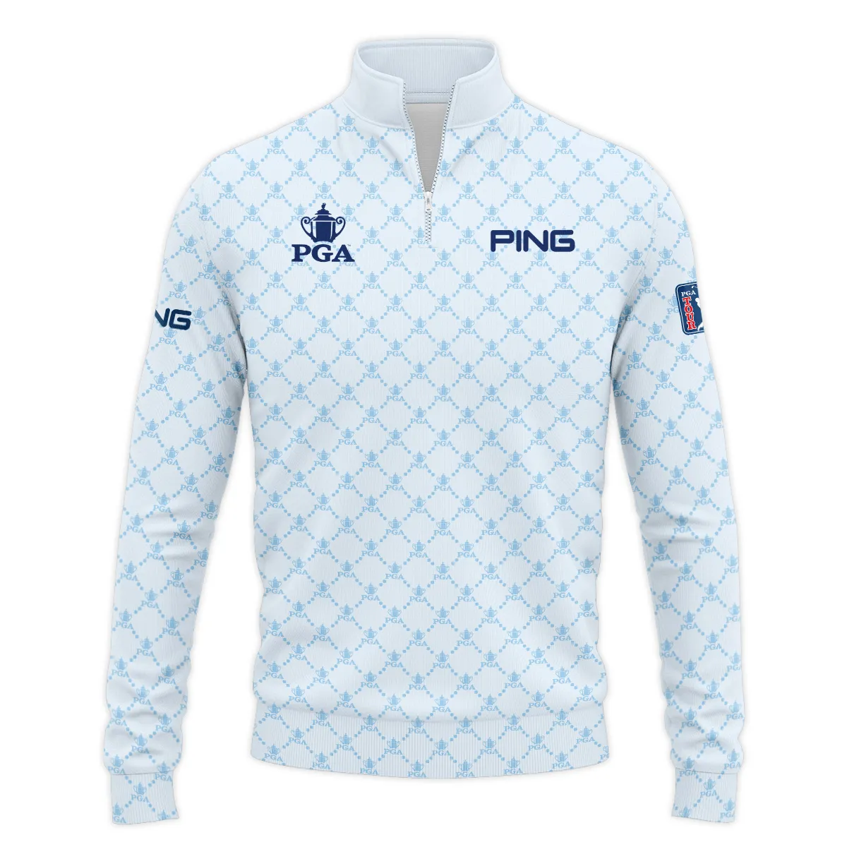 Golf Sport Pattern Light Blue Style 2024 PGA Championship Valhalla Ping Polo Shirt Style Classic