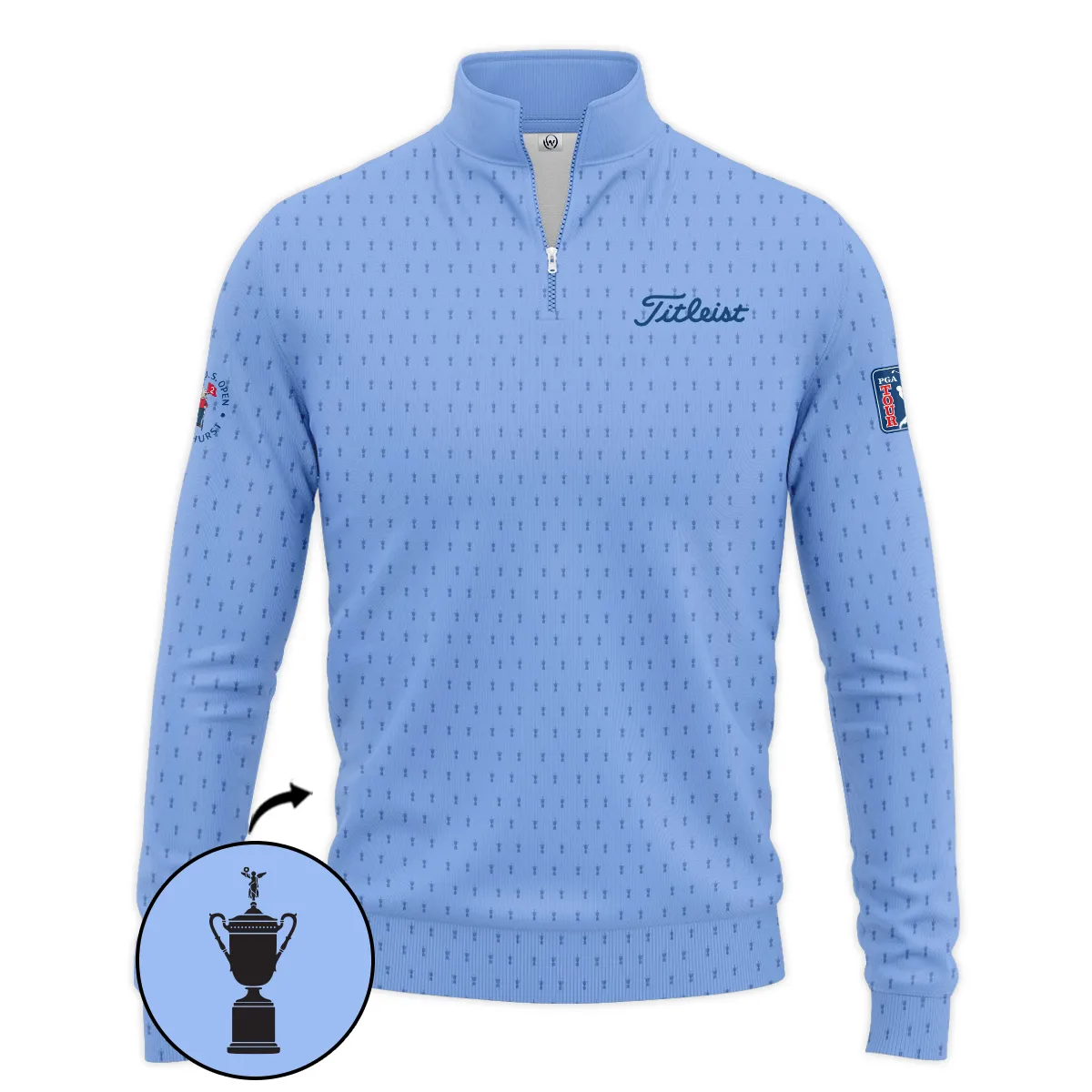 Golf Pattern Cup Blue 124th U.S. Open Pinehurst Pinehurst Titleist Polo Shirt Style Classic