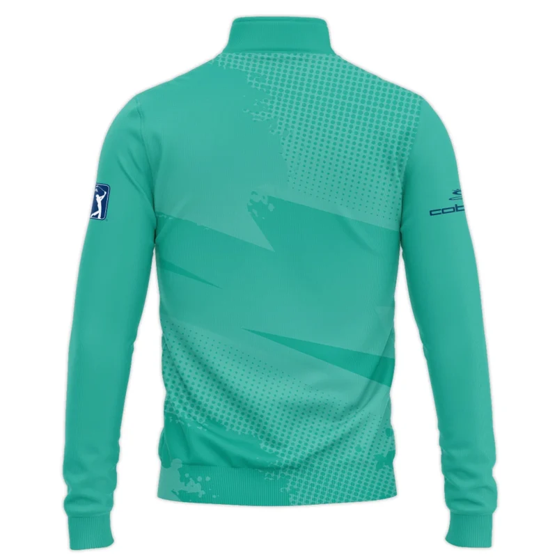 Golf Sport Pattern Green Mix Color 124th U.S. Open Pinehurst Cobra Golf Quarter-Zip Jacket Style Classic