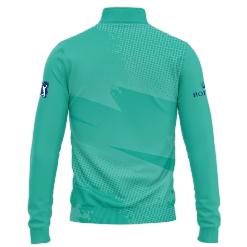 Golf Sport Pattern Green Mix Color 124th U.S. Open Pinehurst Rolex Quarter-Zip Jacket Style Classic