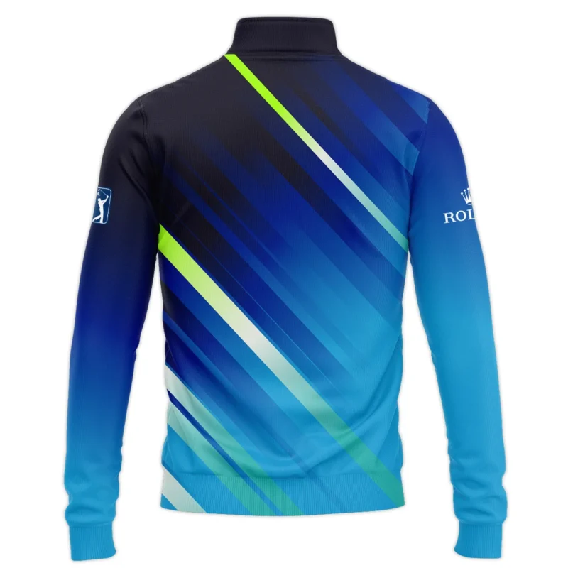 Rolex 124th U.S. Open Pinehurst Green Dark Blue Gradient Abstract Yellow Quarter-Zip Jacket Style Classic