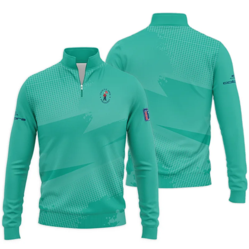 Golf Sport Pattern Green Mix Color 124th U.S. Open Pinehurst Cobra Golf Quarter-Zip Jacket Style Classic