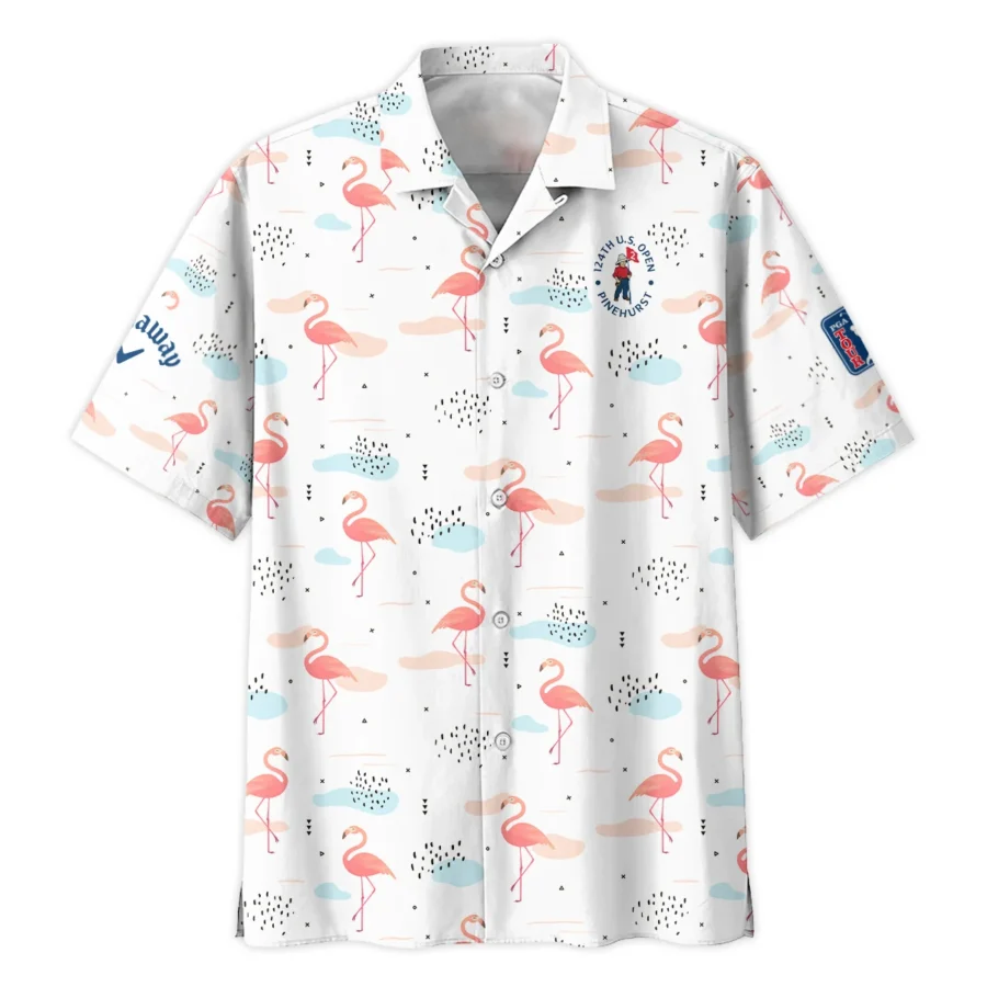 Golf Flamingo Pattern 124th U.S. Open Pinehurst Callaway Oversized Hawaiian Shirt All Over Prints Gift Loves