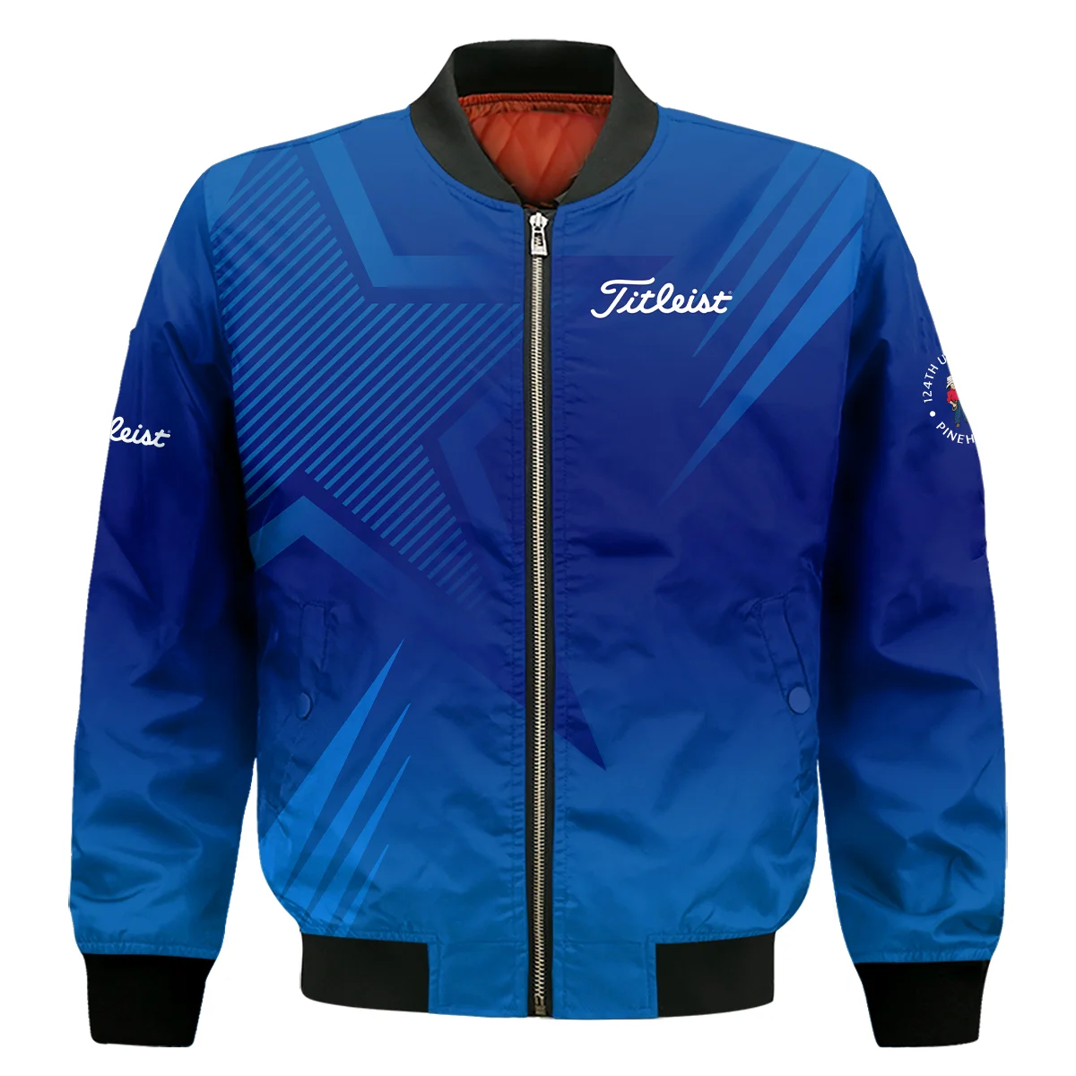 124th U.S. Open Pinehurst No.2 Titleist Quarter-Zip Jacket Dark Blue Gradient Star Pattern Quarter-Zip Jacket