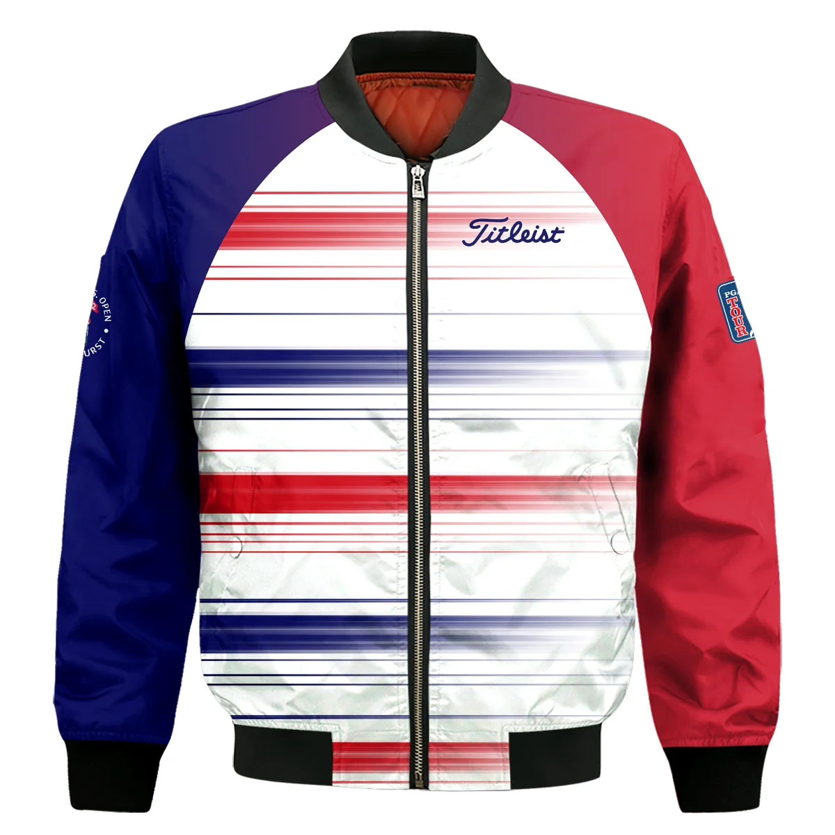 Sport Titleist 124th U.S. Open Pinehurst Quarter-Zip Jacket Straight Lines Blue Red Quarter-Zip Jacket