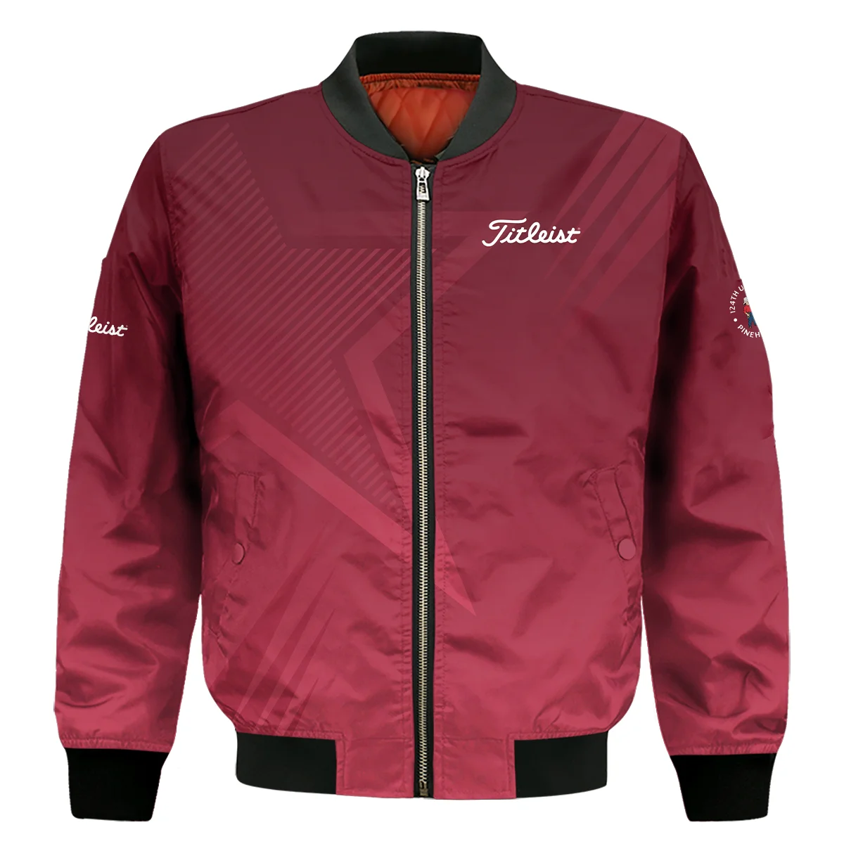 Titleist 124th U.S. Open Pinehurst Golf Sport Quarter-Zip Jacket Star Gradient Red Straight Pattern Quarter-Zip Jacket