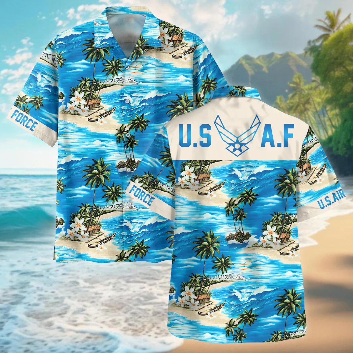 United States Armed Forces U.S. Air Force Oversized Hawaiian Shirt All Over Prints Gift Loves HBLVTR110524A01AFHW