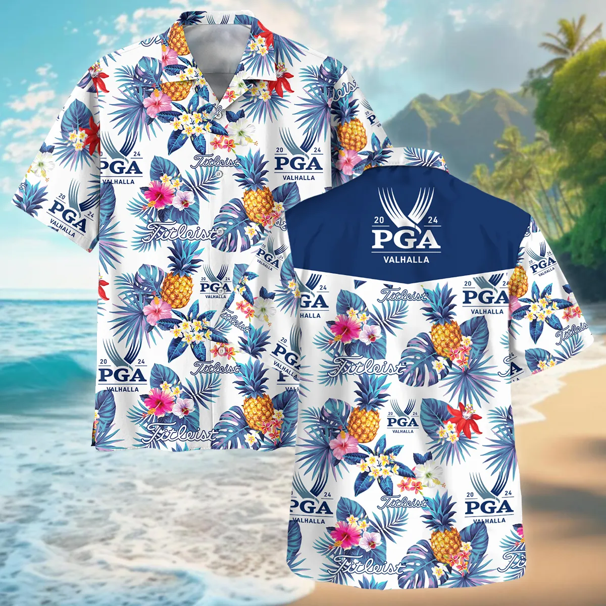 Golf Tropical Pattern 2024 PGA Championship Valhalla Titleist Oversized Hawaiian Shirt All Over Prints Gift Loves