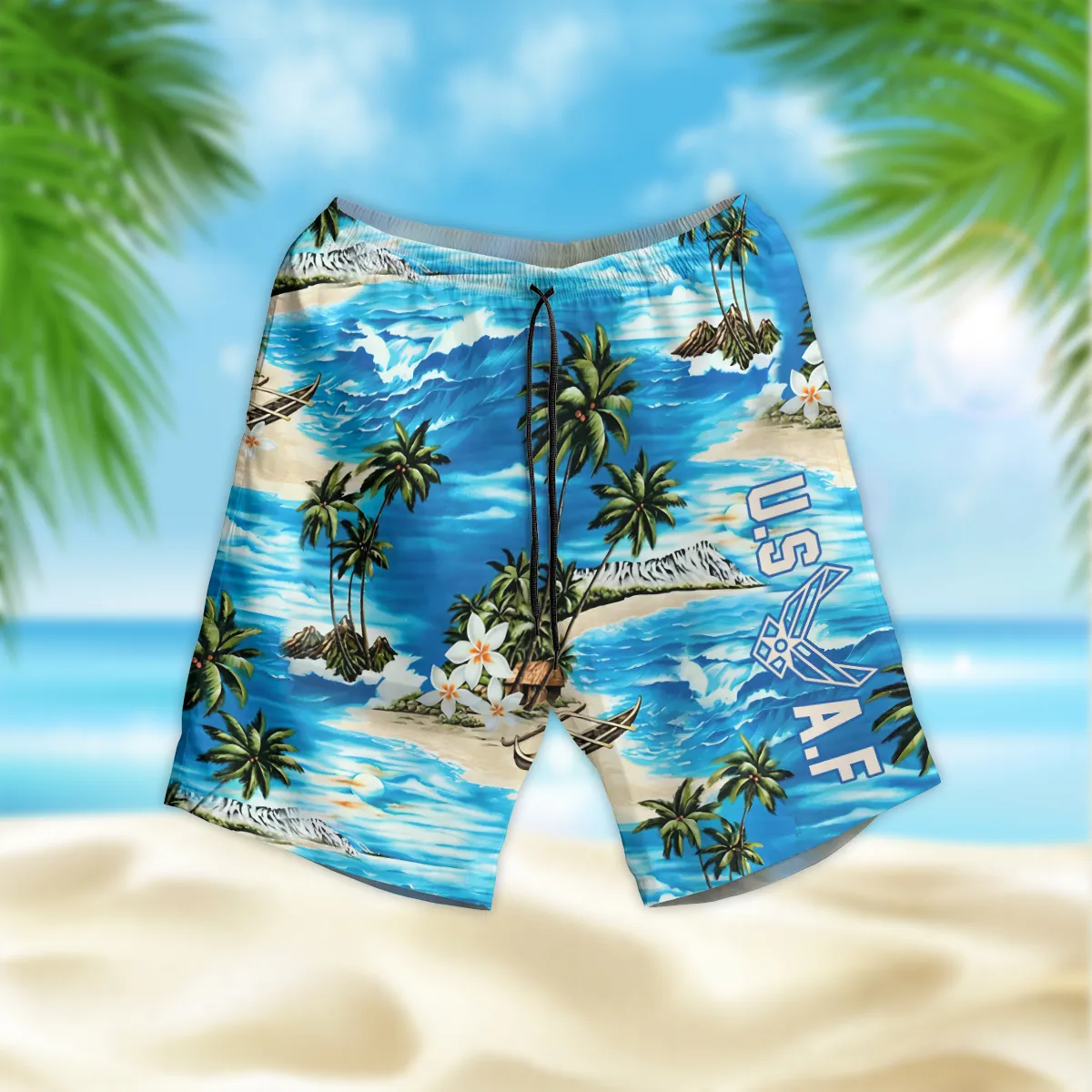 Hawaii Style Pattern U.S. Air Force Beach Short All Over Prints Gift Loves