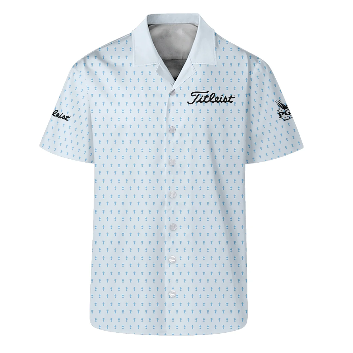 2024 PGA Championship Titleist Golf Zipper Hoodie Shirt Light Blue Pastel Golf Cup Pattern All Over Print Zipper Hoodie Shirt