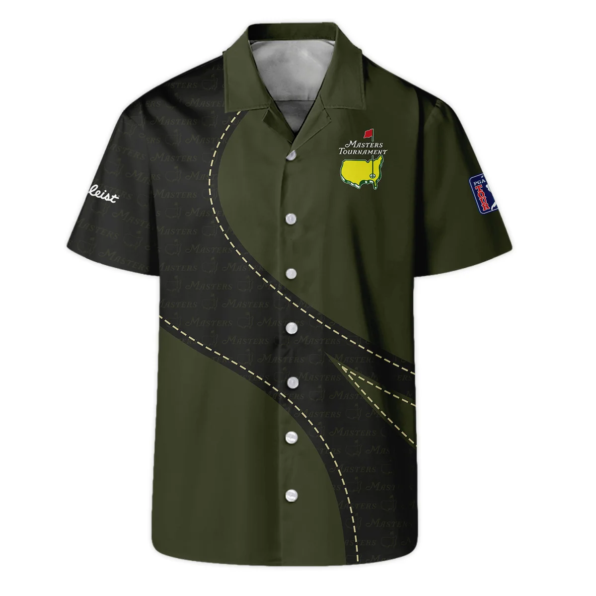 Pattern Military Green Masters Tournament Titleist Hawaiian Shirt Style Classic Oversized Hawaiian Shirt