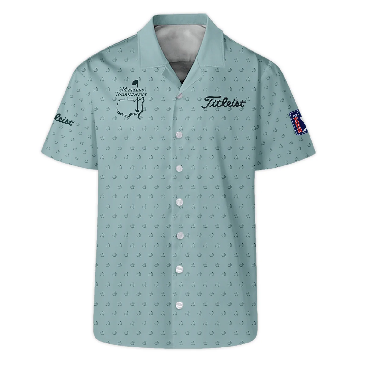 Golf Pattern Masters Tournament Titleist Hawaiian Shirt Cyan Pattern All Over Print Oversized Hawaiian Shirt