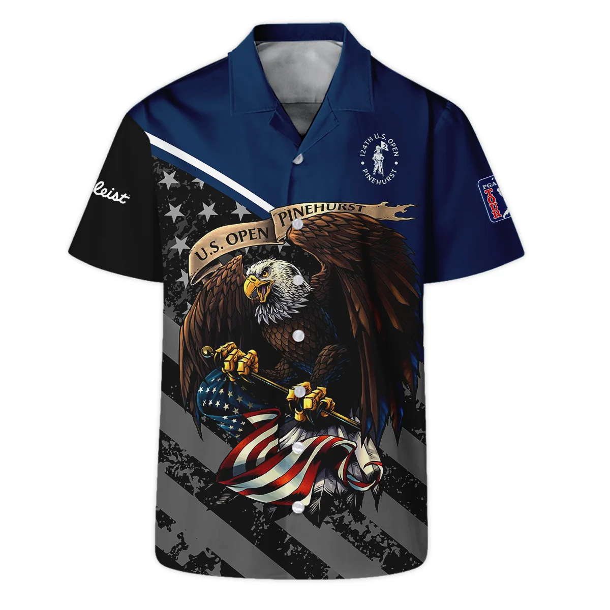 Special Version 124th U.S. Open Pinehurst Titleist Hoodie Shirt Color Blue Eagle USA  Hoodie Shirt