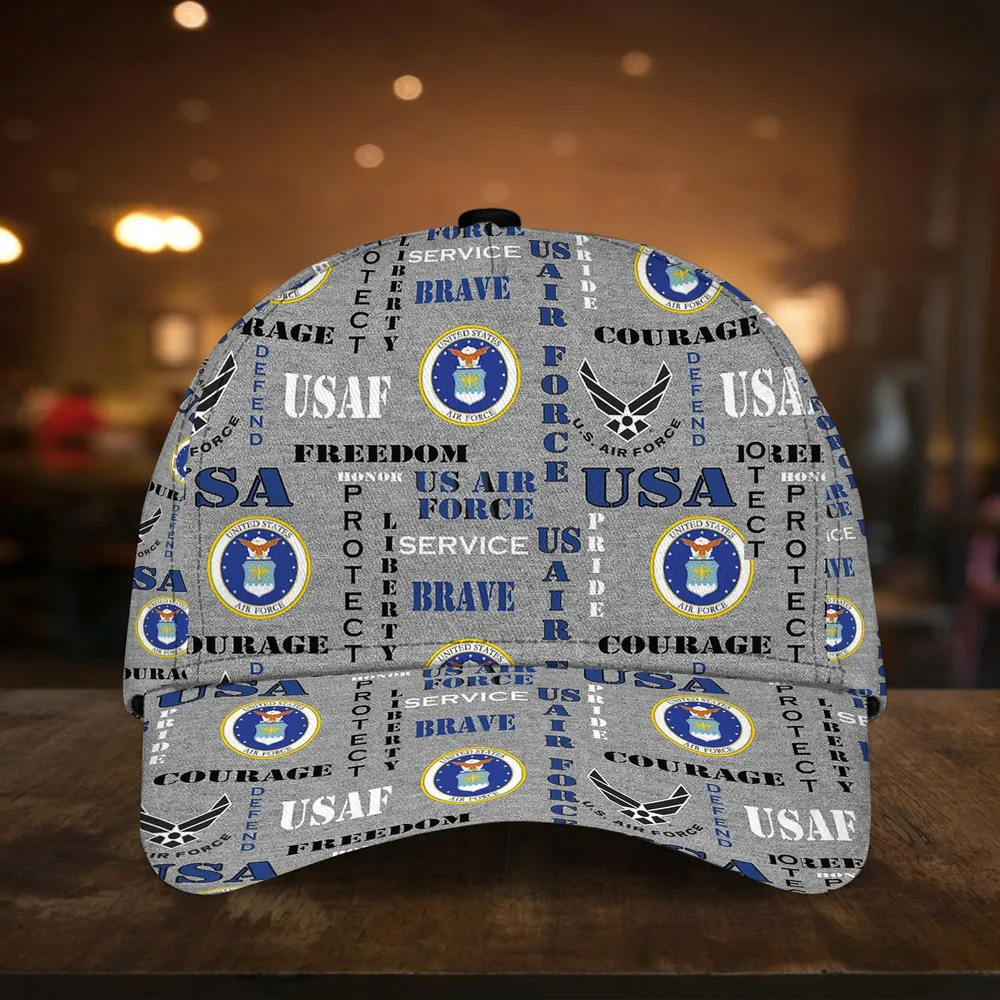 Caps U.S. Air Force  American Heroes  Military Inspired All Over Prints Tribute to Our Heroes