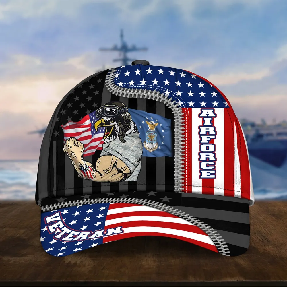 Caps U.S. Air Force  Honor  Military Inspired All Over Prints Honoring Our Heroes