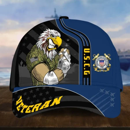Caps U.S. Coast Guard  Respect All Over Prints Honoring All Who Served Veterans Day Collection