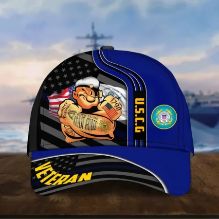 Caps U.S. Coast Guard  Respecting All Over Prints Honoring All Who Served Honoring Our Heroes