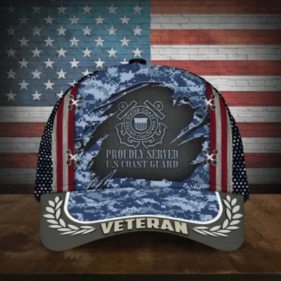 Caps U.S. Coast Guard U.S. Veterans Tribute All Over Prints Collection Heroes Remembere