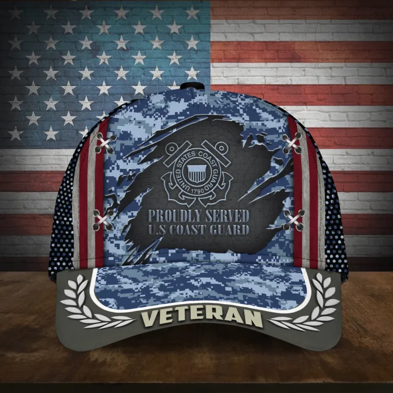 Caps U.S. Coast Guard U.S. Veterans Tribute All Over Prints Collection Heroes Remembere