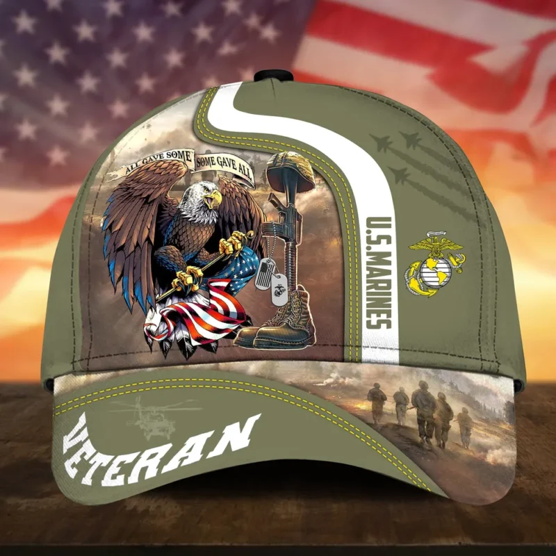 Caps U.S.M.C American Heroes All Over Prints Honoring All Who Served Heroes Remembere