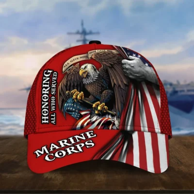 Caps U.S.M.C Honoring U.S. Veterans Military Pride Veterans Day Tribute Collection