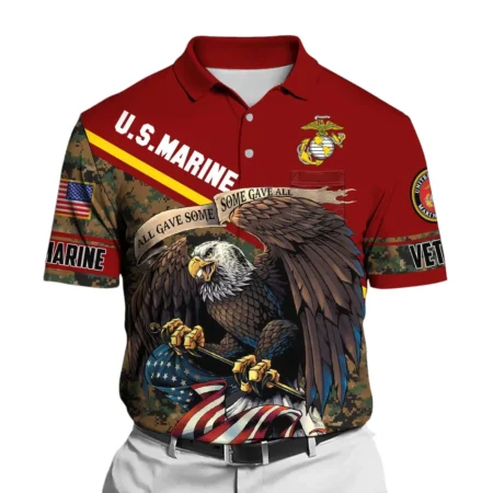 The United States Marine Corps Short Polo Shirts Remember Honor Respect Honoring All Who Served All Over Prints Shirt