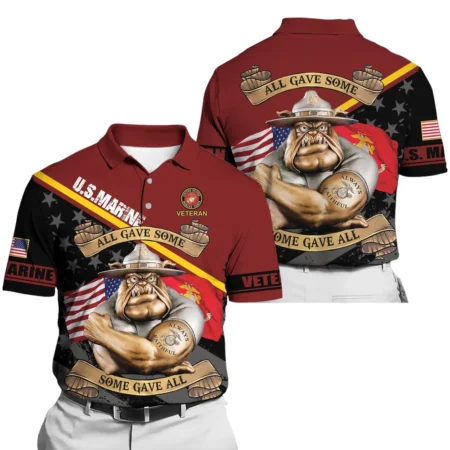 The United States Marine Corps Short Polo Shirts Remember Honor Respect Honoring All Who Served All Over Prints Shirt