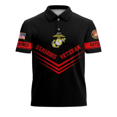 The United States Marine Corps Short Polo Shirts Remember Honor Respect Honoring All Who Served All Over Prints Shirt