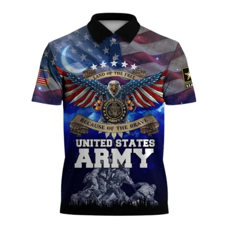 U.S. Army Short Polo Shirts All Over Prints Remember Honor Respect Veteran Day