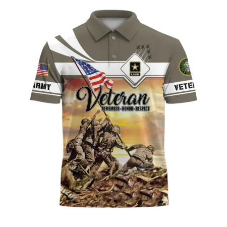 U.S. Army Short Polo Shirts All Over Prints U.S. Veterans Veteran Day