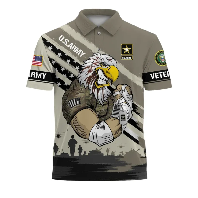 U.S. Army Short Polo Shirts All Over Prints U.S. Veterans Veteran Day