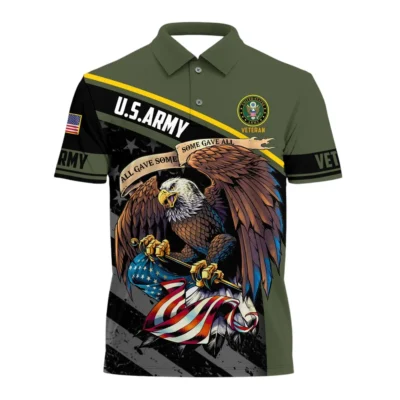 U.S. Army Short Polo Shirts All Over Prints U.S. Veterans Veteran Day