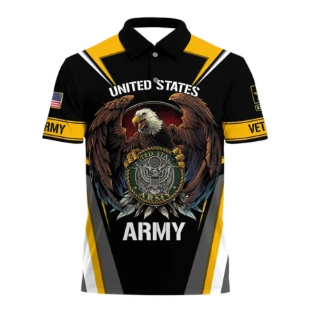 U.S. Army Short Polo Shirts All Over Prints U.S. Veterans Veteran Day