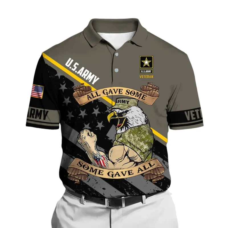 U.S. Army Short Polo Shirts All Over Prints U.S. Veterans Veteran Day