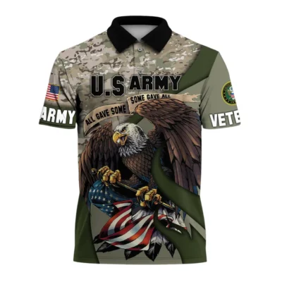 U.S. Army Short Polo Shirts All Over Prints U.S. Veterans Veteran Day