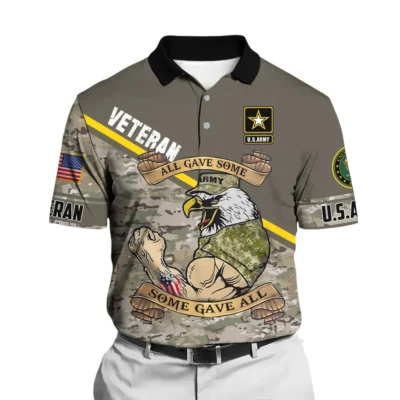 U.S. Army Short Polo Shirts All Over Prints U.S. Veterans Veteran Day