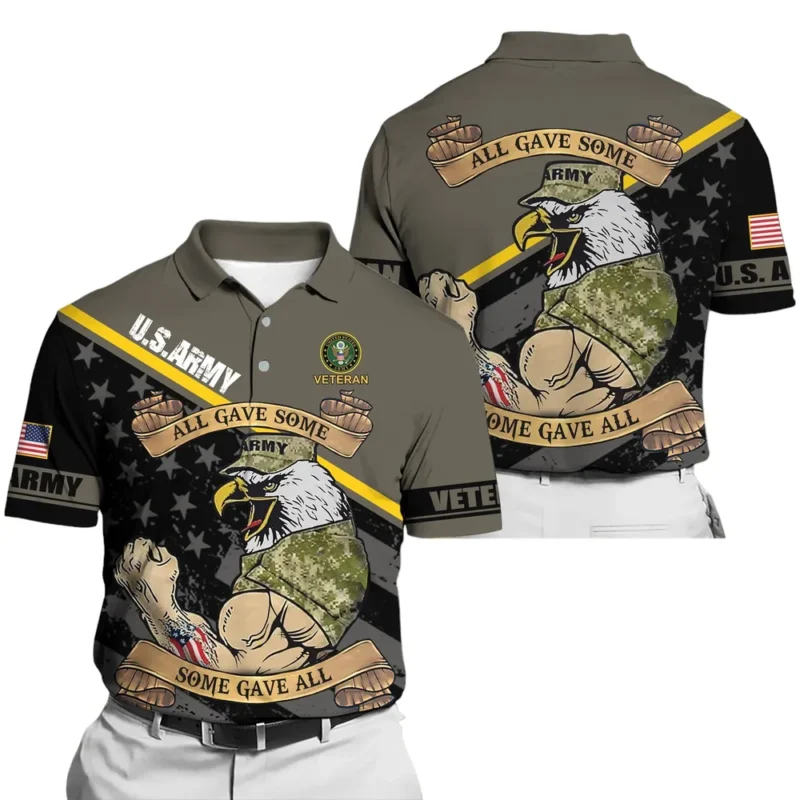 U.S. Army Short Polo Shirts All Over Prints U.S. Veterans Veteran Day