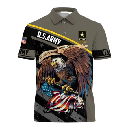 U.S. Army Short Polo Shirts Honoring All Who Served Remember Honor Respect Veteran Day