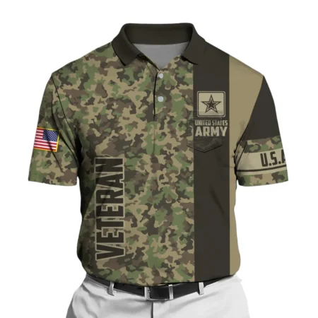 U.S. Army Short Polo Shirts Honoring All Who Served Remember Honor Respect Veteran Day