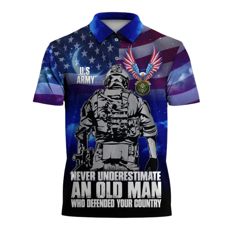 U.S. Army Short Polo Shirts Honoring All Who Served Remember Honor Respect Veteran Day