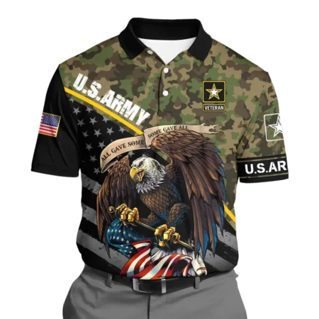 U.S. Army Short Polo Shirts Honoring All Who Served Remember Honor Respect Veteran Day