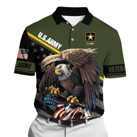 U.S. Army Short Polo Shirts Honoring All Who Served Remember Honor Respect Veteran Day